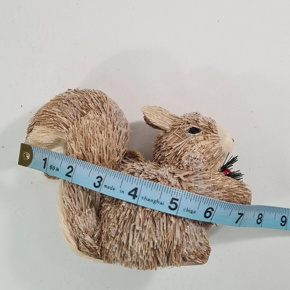 Squirrel Holiday Christmas Straw Ornament